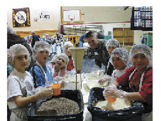 Students making the meals