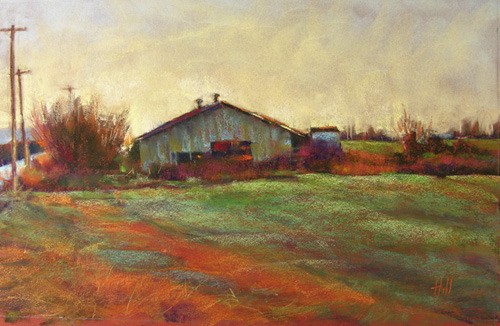 Steve Hill’s pastel “Winding Down”