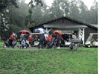 Golfers at the Lopez Island Golf Club. Come rain or shine the Soggy Bottom Golf Tournament will run on Jan. 30.