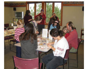 A good time was had by kids and adults alike at the second annual Lopez Library Ornament Party. Lopezians made a variety  of ornaments to decorate the library’s tree and to take home.