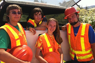 Ecology Youth Crew (from left):  Carter Fuehr