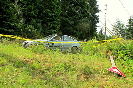 Two islanders were injured after a single car accident in the intersection of Dill Road and Fisherman Bay Road last week.