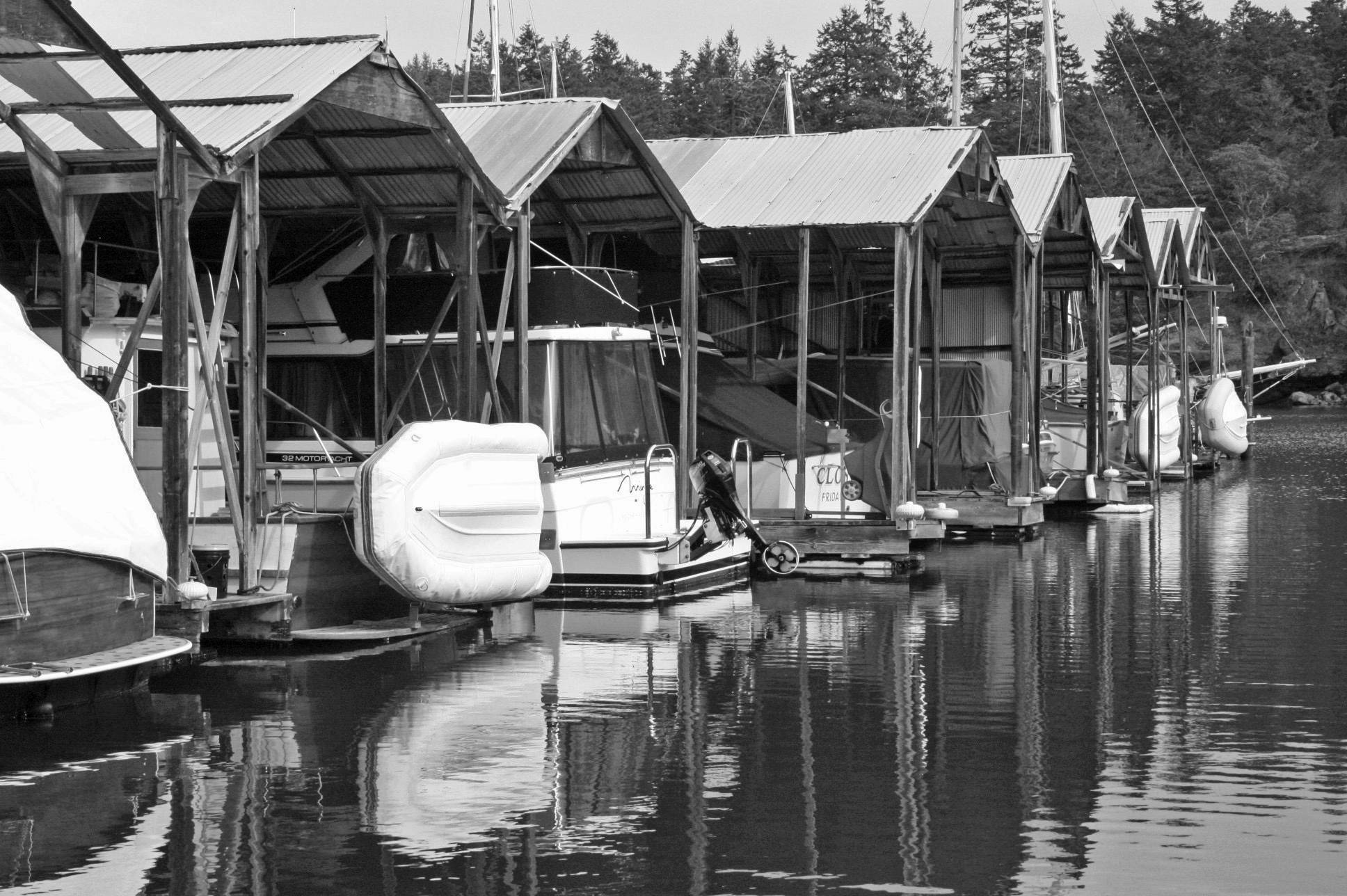 Staff photo/Hayley Day                                Albert Jensen and Sons Boat Yard and Marina on San Juan Island had up to eight employees about five years ago, but now has four. President Mike Ahrenius is currently looking for one more worker.