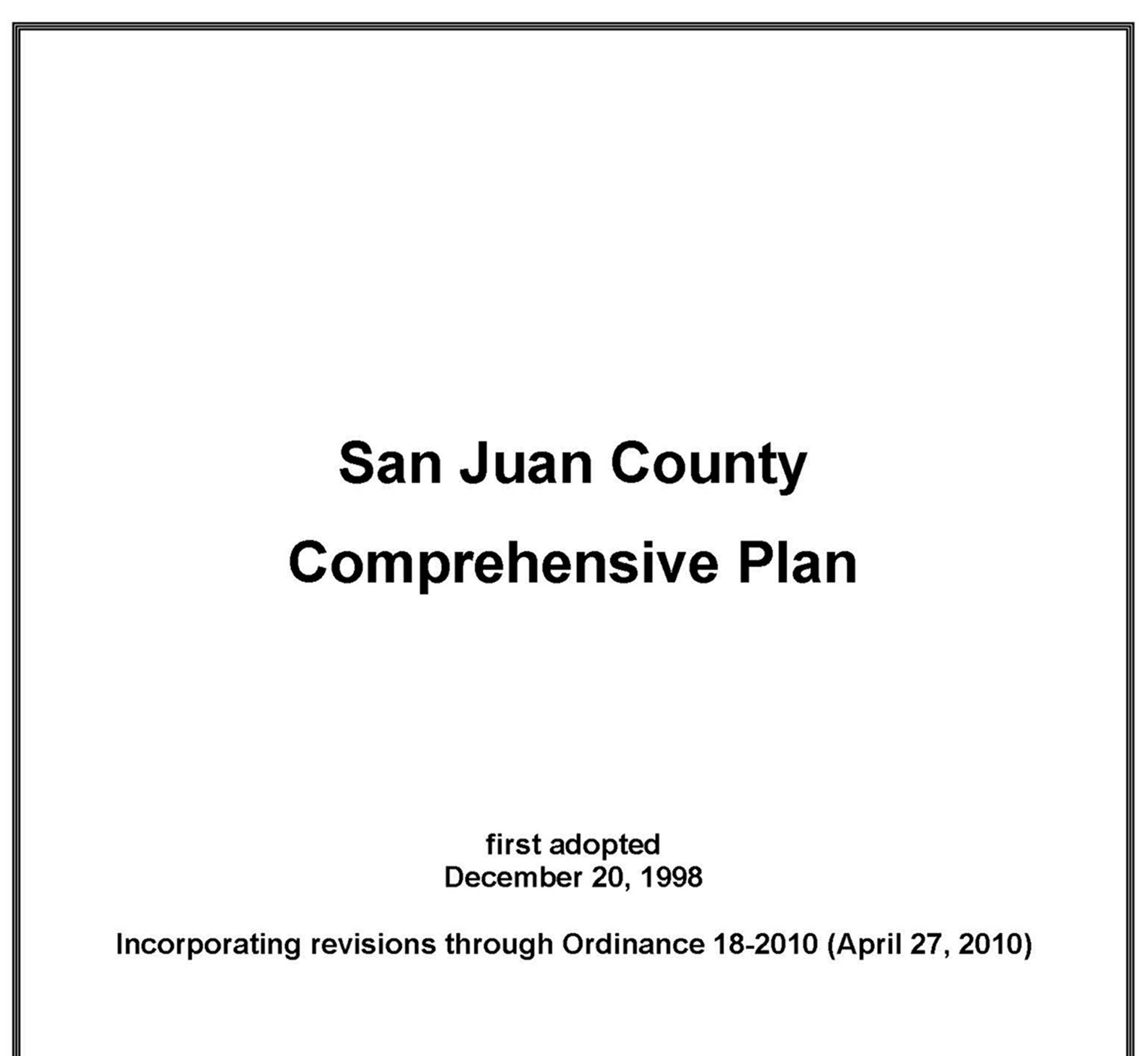 What is the county’s comprehensive plan?