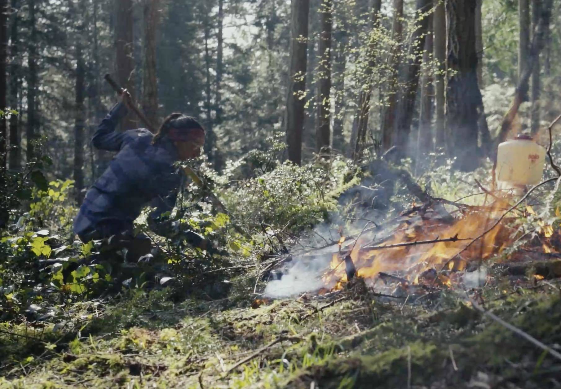 Contributed photo|CCC crew making biochar for soil amendment and forest health.