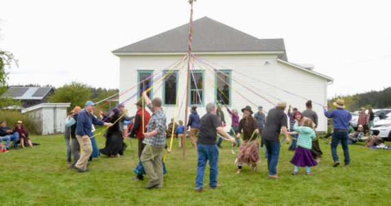 Last year’s maypole. Photo by Sue DuMond