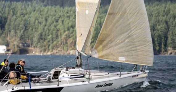 Contributed Photo
The Juvenile Delinquents aboard their boat, Loose Cannon, as they train to compete in the 710-mile race from Victoria B.C. to Ketchikan, Alaska.