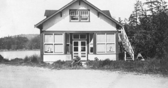 Photograph used with permission from the Shaw Island Historical Society.
The Shaw Store in the 1930s, before the upstairs was converted into an apartment.