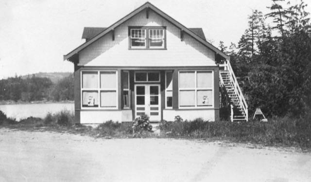 Photograph used with permission from the Shaw Island Historical Society.
The Shaw Store in the 1930s, before the upstairs was converted into an apartment.