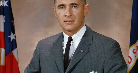 Portrait of astronaut William Anders, courtesy of the Heritage Flight Museum.