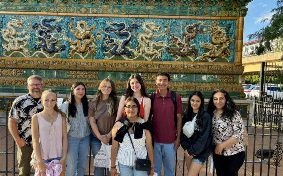 Left to right: Ryan Carpenter, Joselyn Carpenter, Mia Topacio Flores, Kylie Quill, Lluvia Quintero-Carrion (in front), Alexandria Sanders, Ulises Velazquez, Michelle Gil and Karina Cerda.