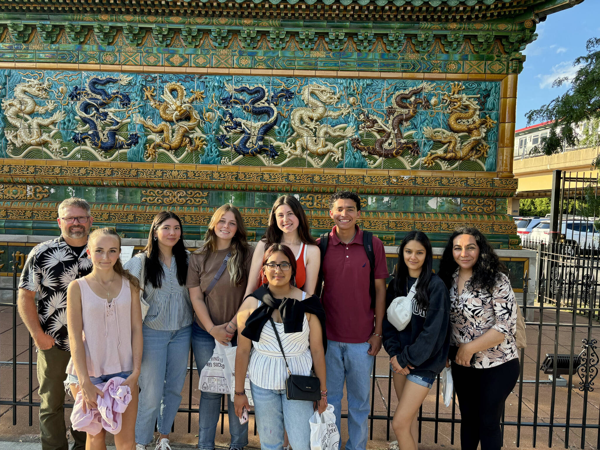 Left to right: Ryan Carpenter, Joselyn Carpenter, Mia Topacio Flores, Kylie Quill, Lluvia Quintero-Carrion (in front), Alexandria Sanders, Ulises Velazquez, Michelle Gil and Griselda Cruz.