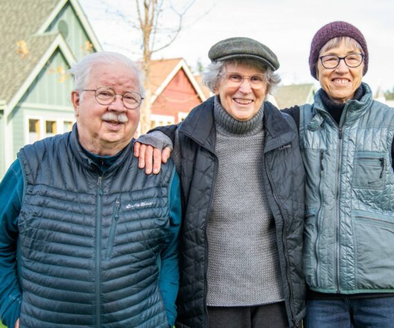 Hamlet Cottage residents Ed & Diana Sheridan and Becky Munro.