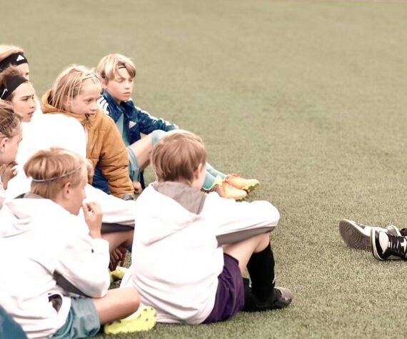 Coach Batu with some of Orcas Island’s young soccer players.